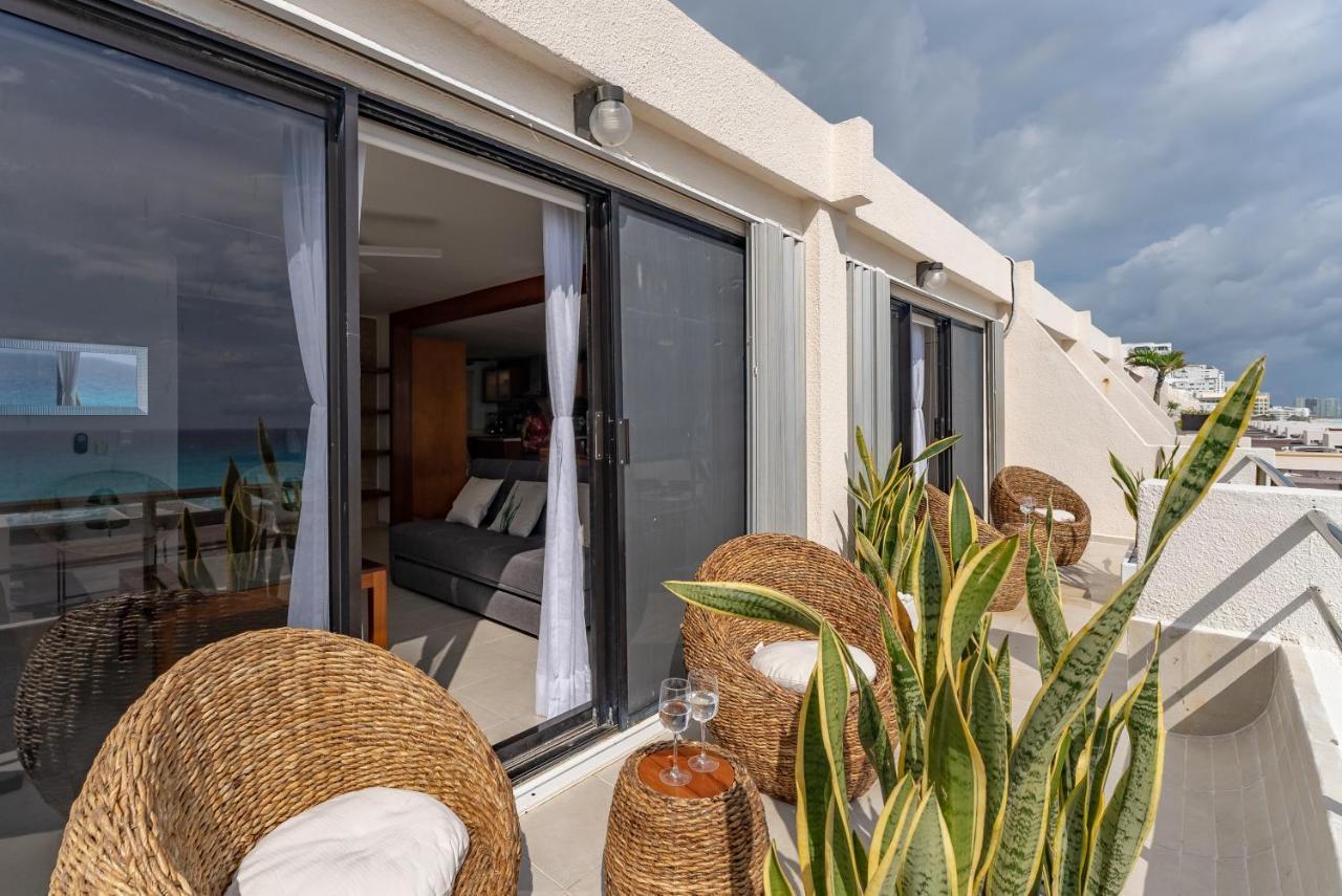 Amazing Caribbean Ocean View At Villas Marlin In Cancún Exteriör bild