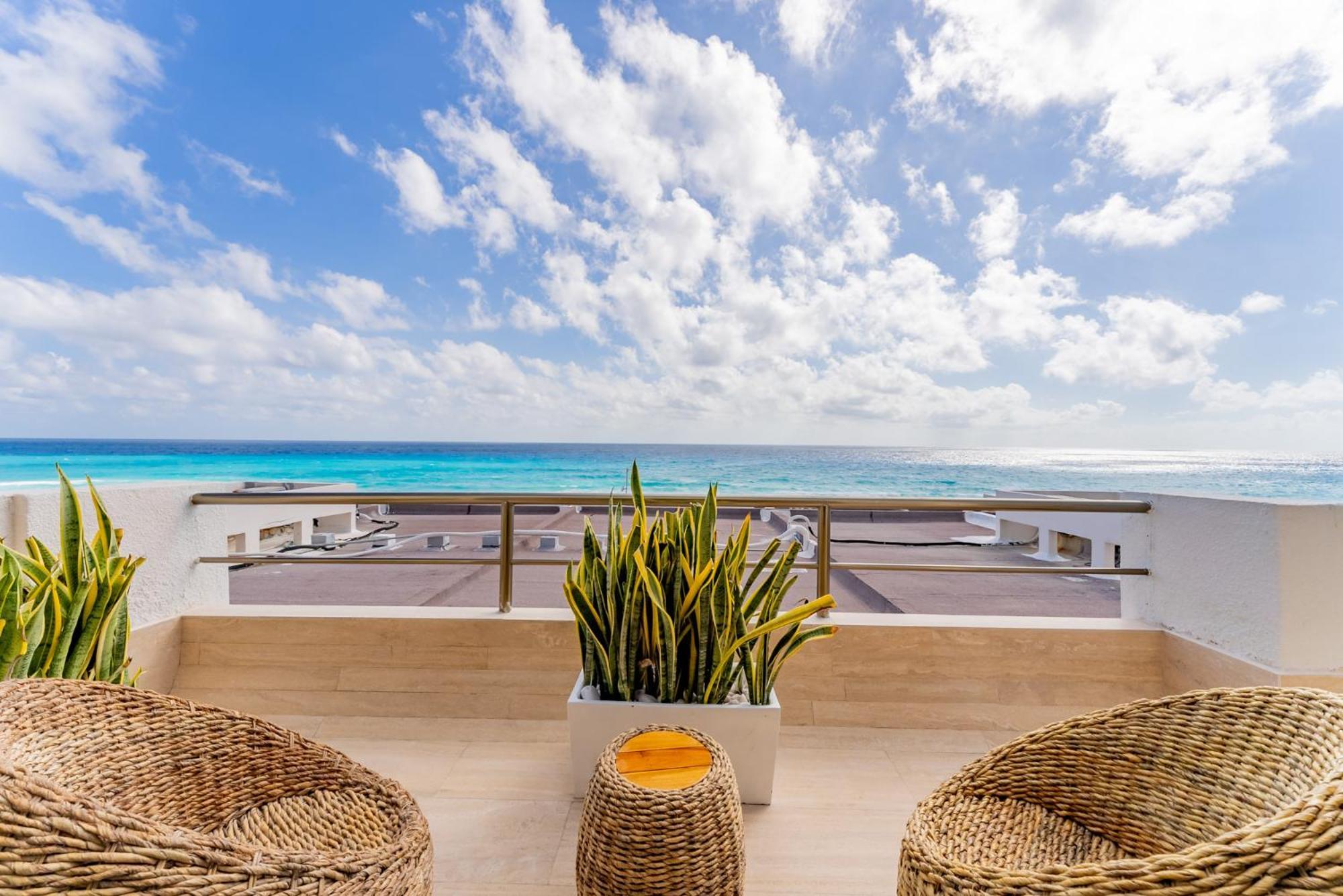 Amazing Caribbean Ocean View At Villas Marlin In Cancún Exteriör bild