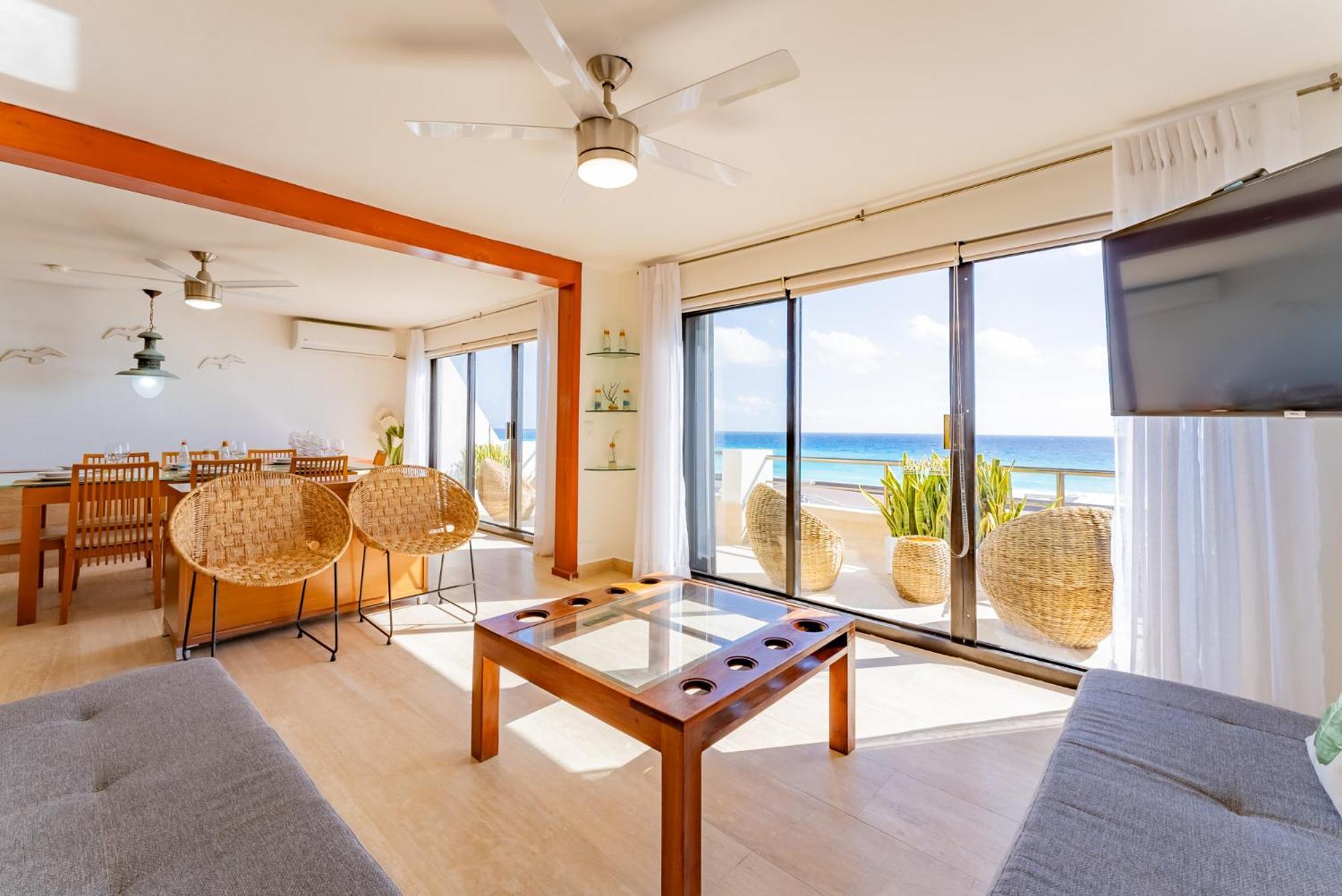 Amazing Caribbean Ocean View At Villas Marlin In Cancún Exteriör bild