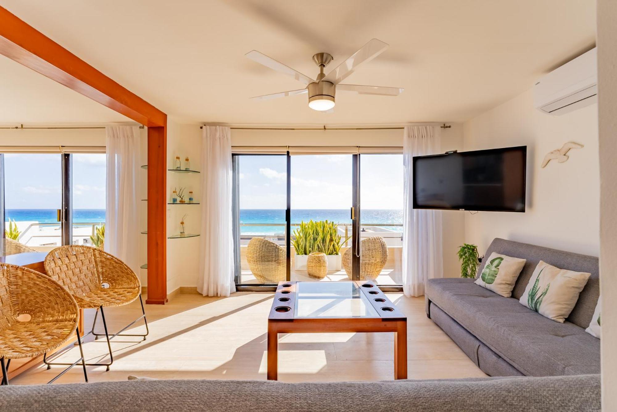 Amazing Caribbean Ocean View At Villas Marlin In Cancún Exteriör bild