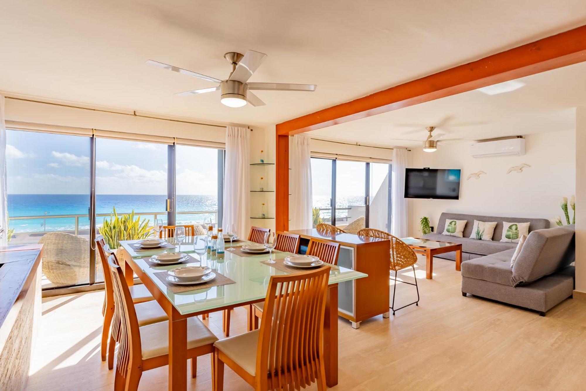 Amazing Caribbean Ocean View At Villas Marlin In Cancún Exteriör bild